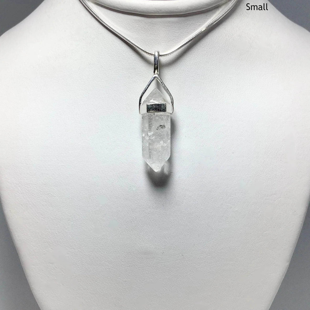 Quartz with Inclusions Double Terminated Point Pendant - Rocks and Gems Canada