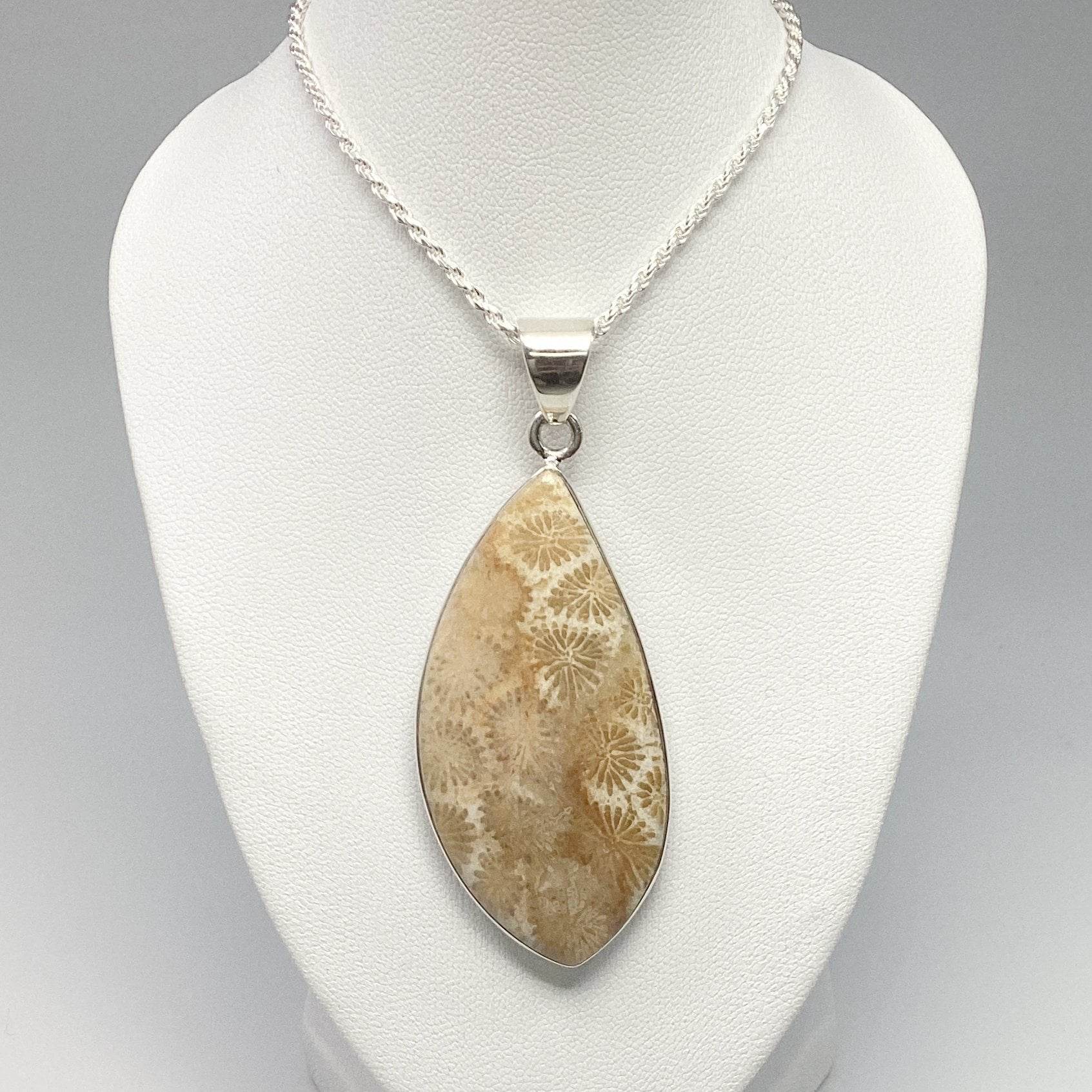 Fossilized Coral Pendant - Rocks and Gems Canada