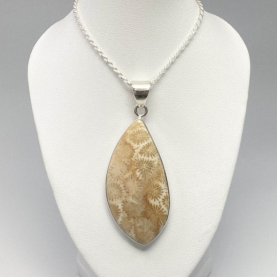 Fossilized Coral Pendant - Rocks and Gems Canada