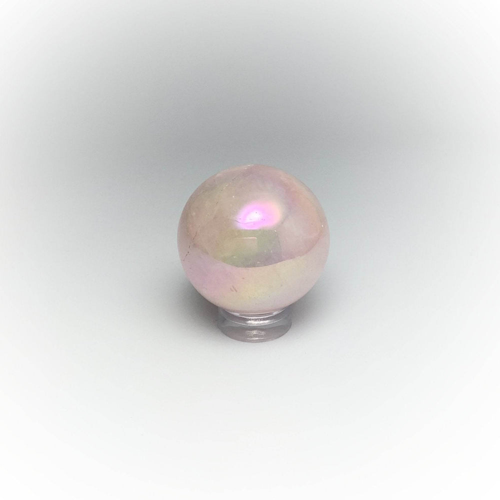 Aura Rose Quartz Sphere - Rocks and Gems Canada