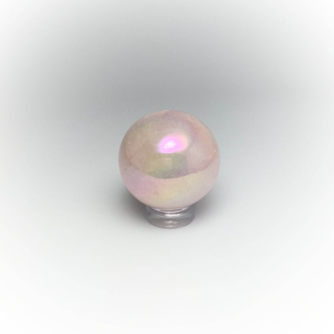Aura Rose Quartz Sphere - Rocks and Gems Canada