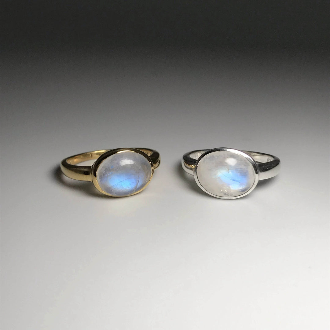 Rainbow Moonstone Ring - Rocks and Gems Canada
