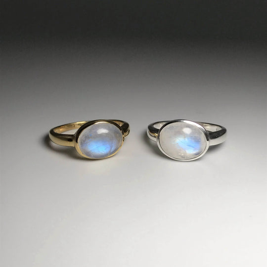 Rainbow Moonstone Ring - Rocks and Gems Canada