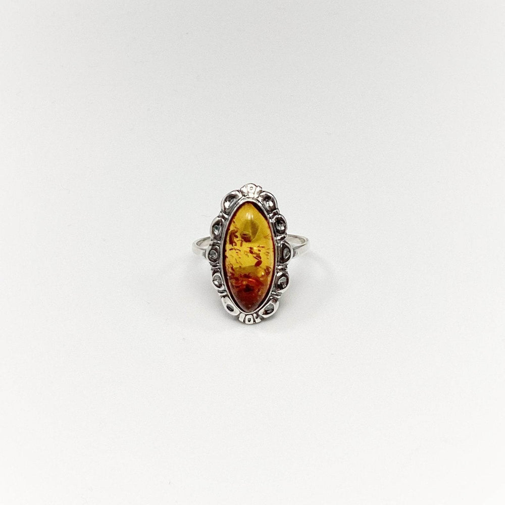 Cognac Amber Ring - Rocks and Gems Canada
