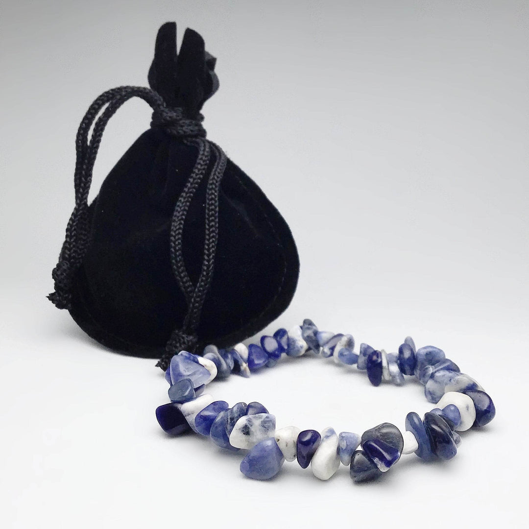 Sodalite Chip Beaded Bracelet - Rocks and Gems Canada