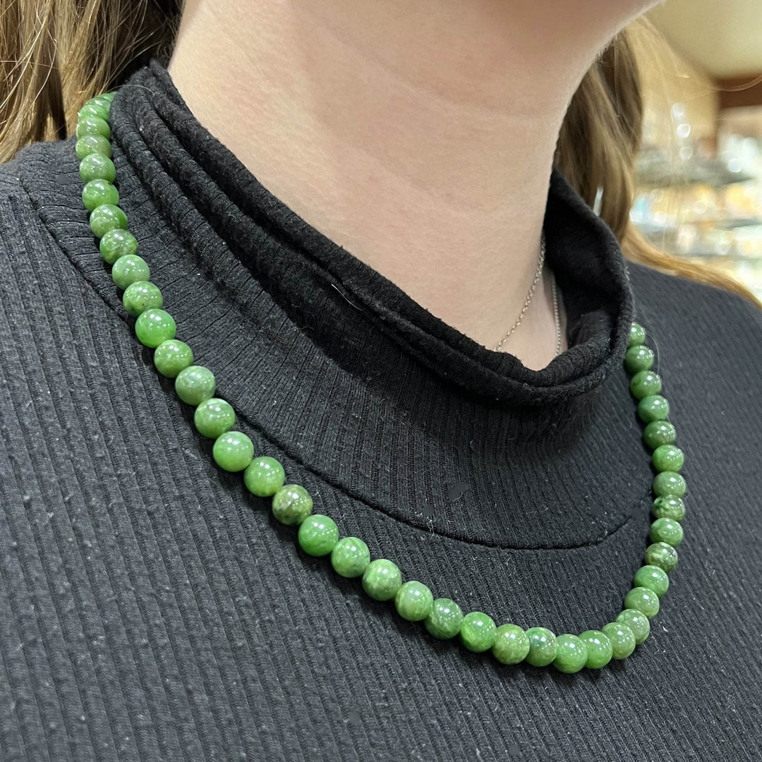 Canadian Jade Triple Wrap Beaded Bracelet - Rocks and Gems Canada