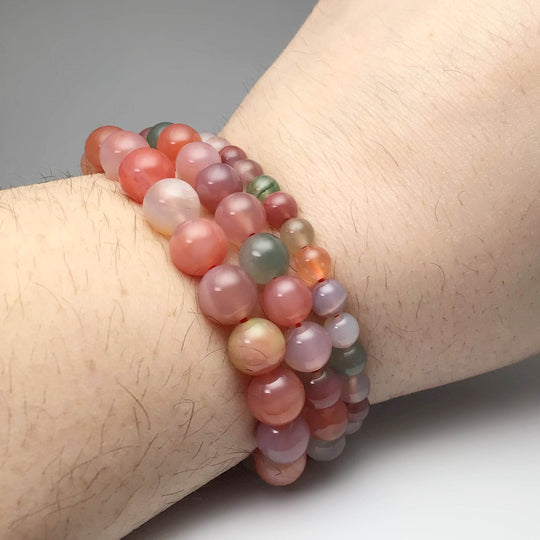 Moon Chalcedony Beaded Bracelet - Rocks and Gems Canada