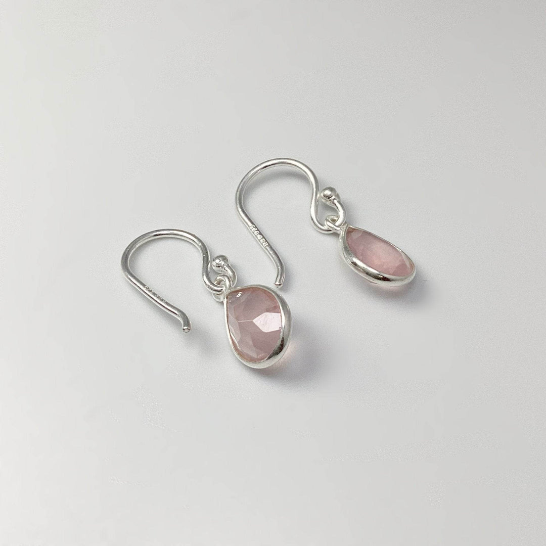 Rose Quartz Dangle Earrings - Rocks and Gems Canada
