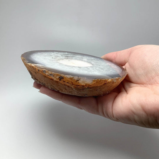 Agate Candle Holder - Rocks and Gems Canada