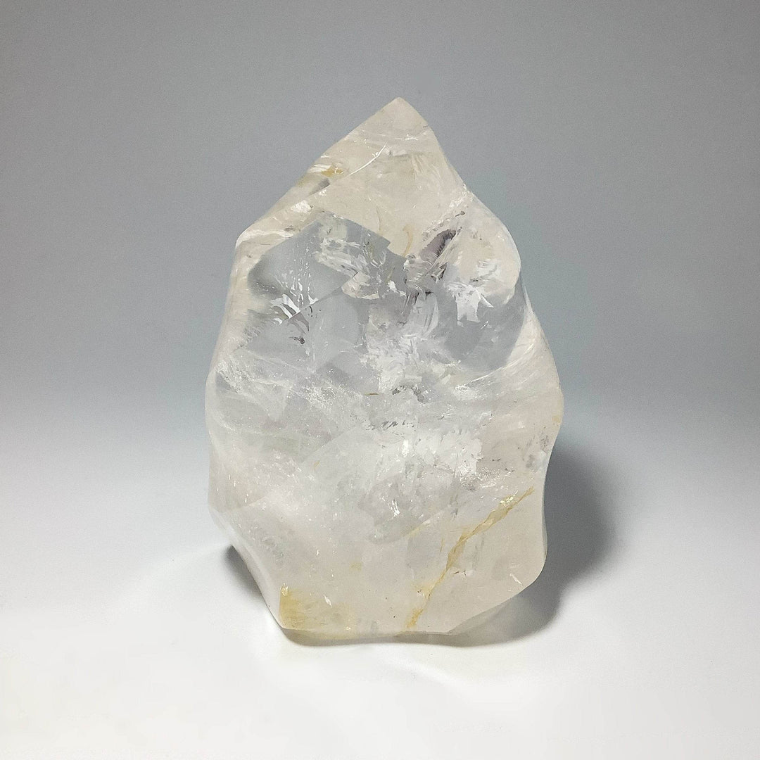 Carved Quartz with Hematoid Inclusions Flame - Rocks and Gems Canada