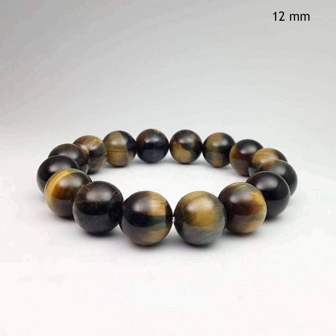 Blue Gold Tiger Eye Beaded Bracelet - Rocks and Gems Canada