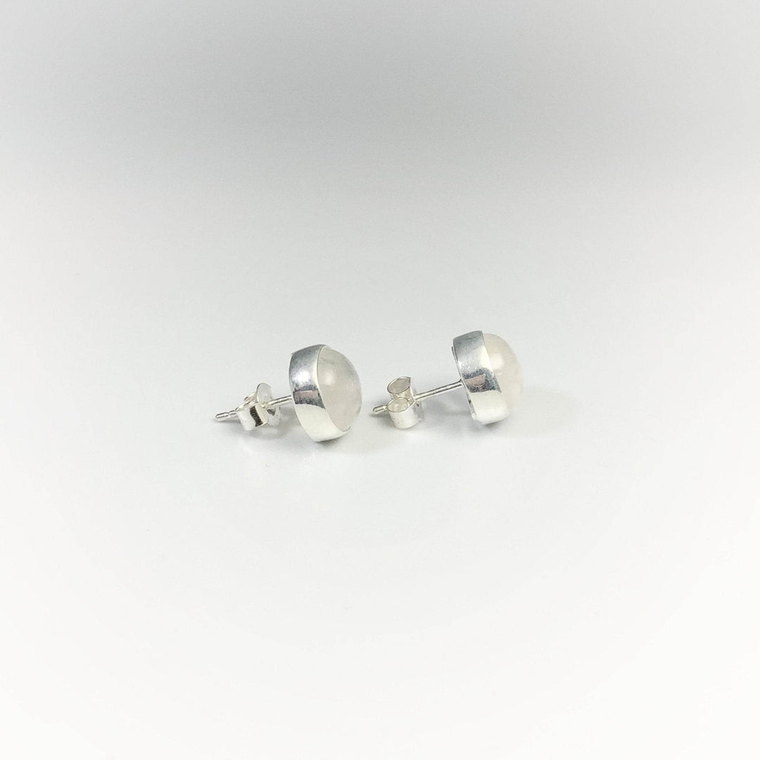 Rainbow Moonstone Stud Earrings - Rocks and Gems Canada