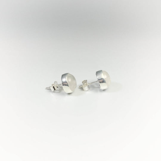 Rainbow Moonstone Stud Earrings - Rocks and Gems Canada