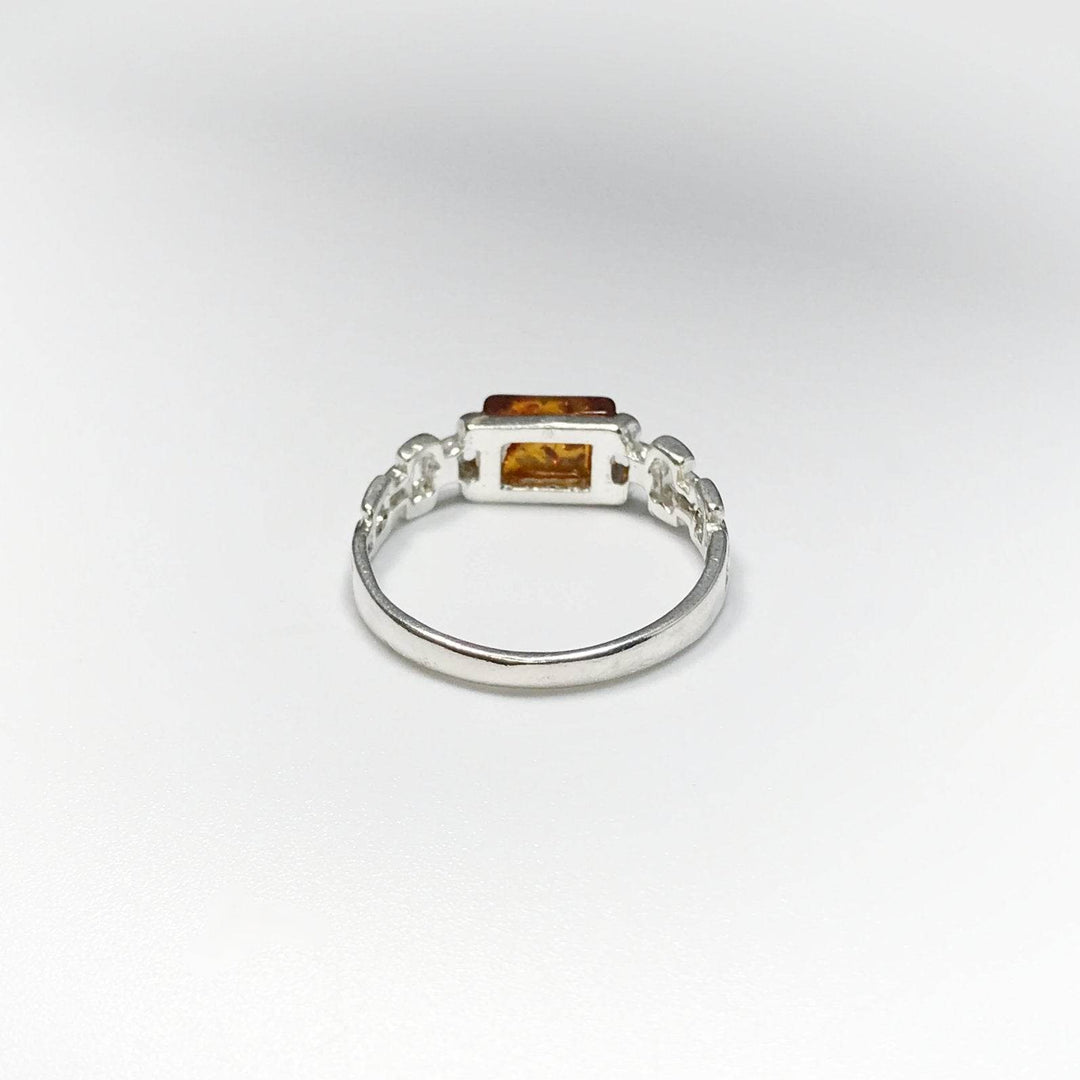 Cognac Amber Ring - Rocks and Gems Canada