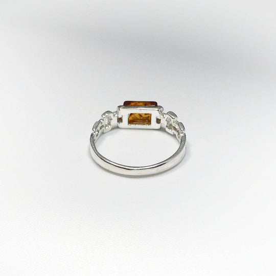 Cognac Amber Ring - Rocks and Gems Canada