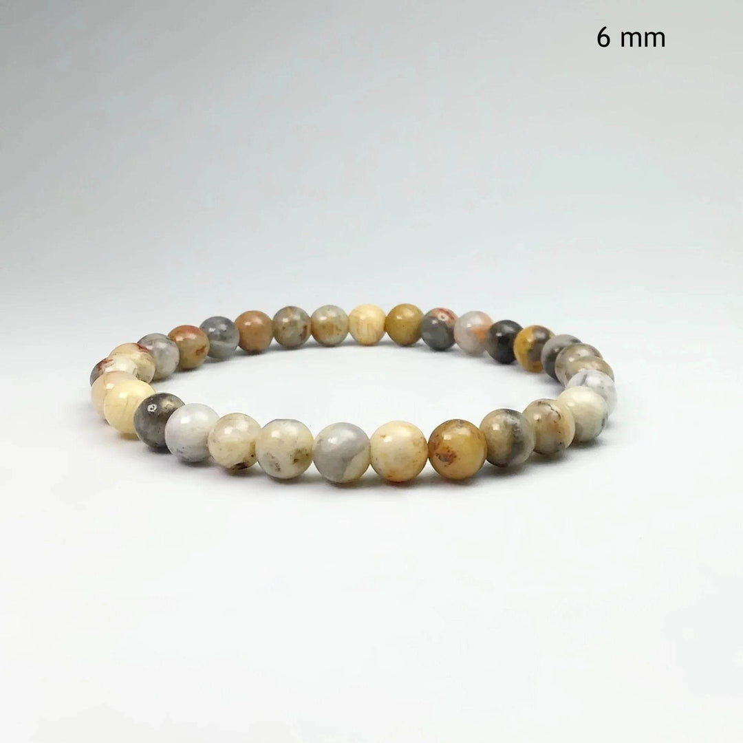 Natural Crazy Lace Agate Beaded Bracelet - Rocks and Gems Canada