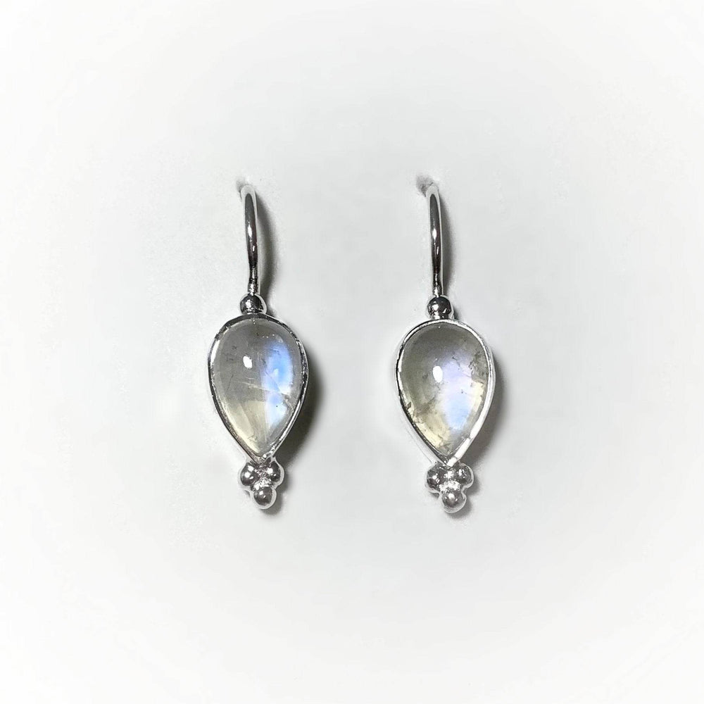 Rainbow Moonstone Dangle Earrings - Rocks and Gems Canada
