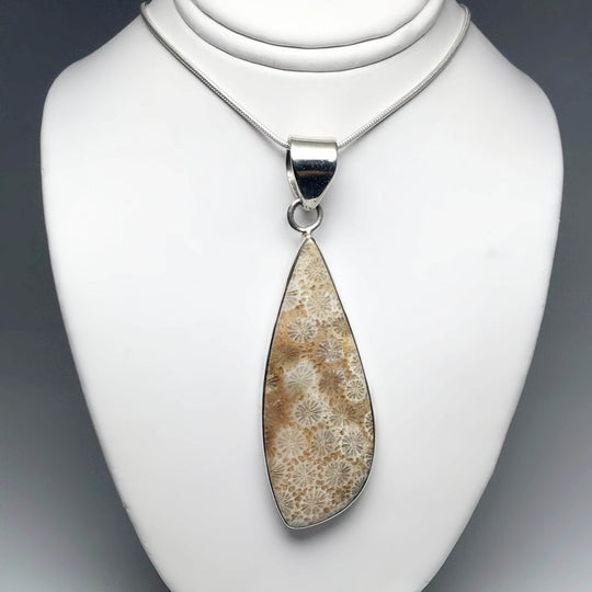 Fossilized Coral Pendant - Rocks and Gems Canada