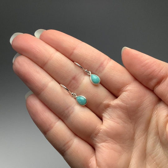Amazonite Dangle Earrings - Rocks and Gems Canada