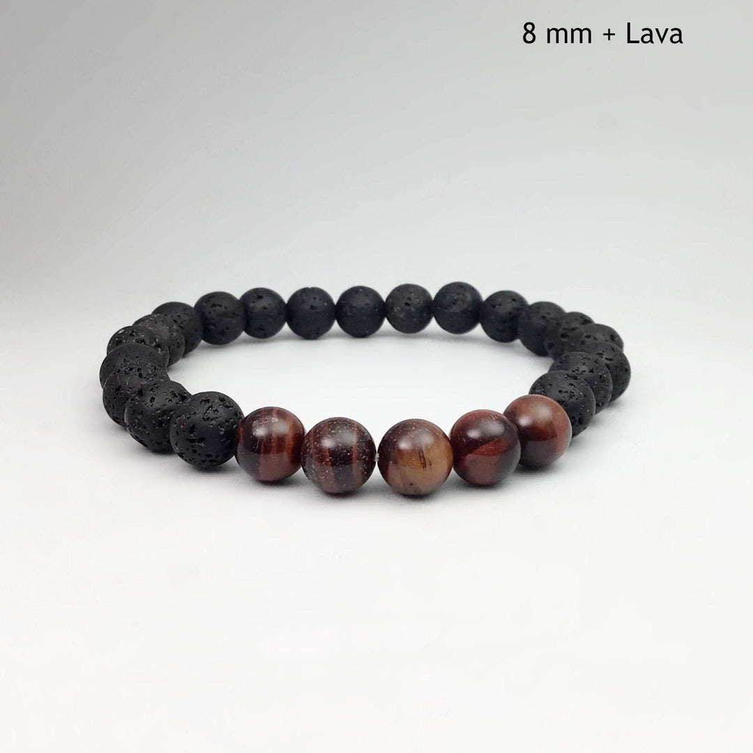Red Tiger Eye Beaded Bracelet - Rocks and Gems Canada