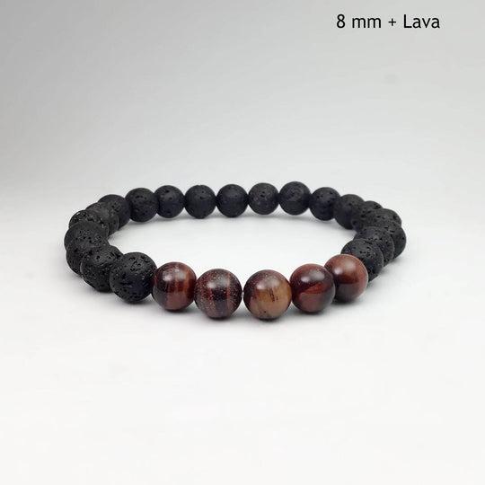 Red Tiger Eye Beaded Bracelet - Rocks and Gems Canada