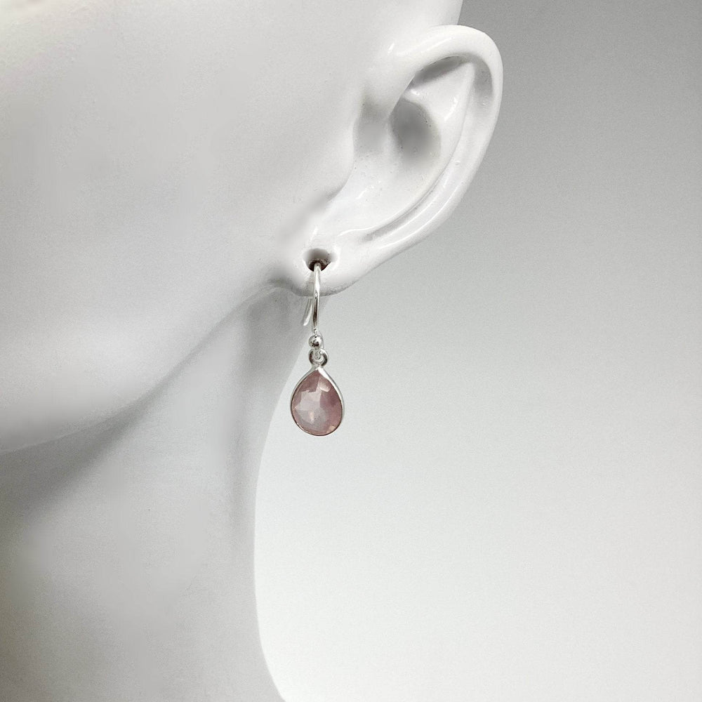 Rose Quartz Dangle Earrings - Rocks and Gems Canada