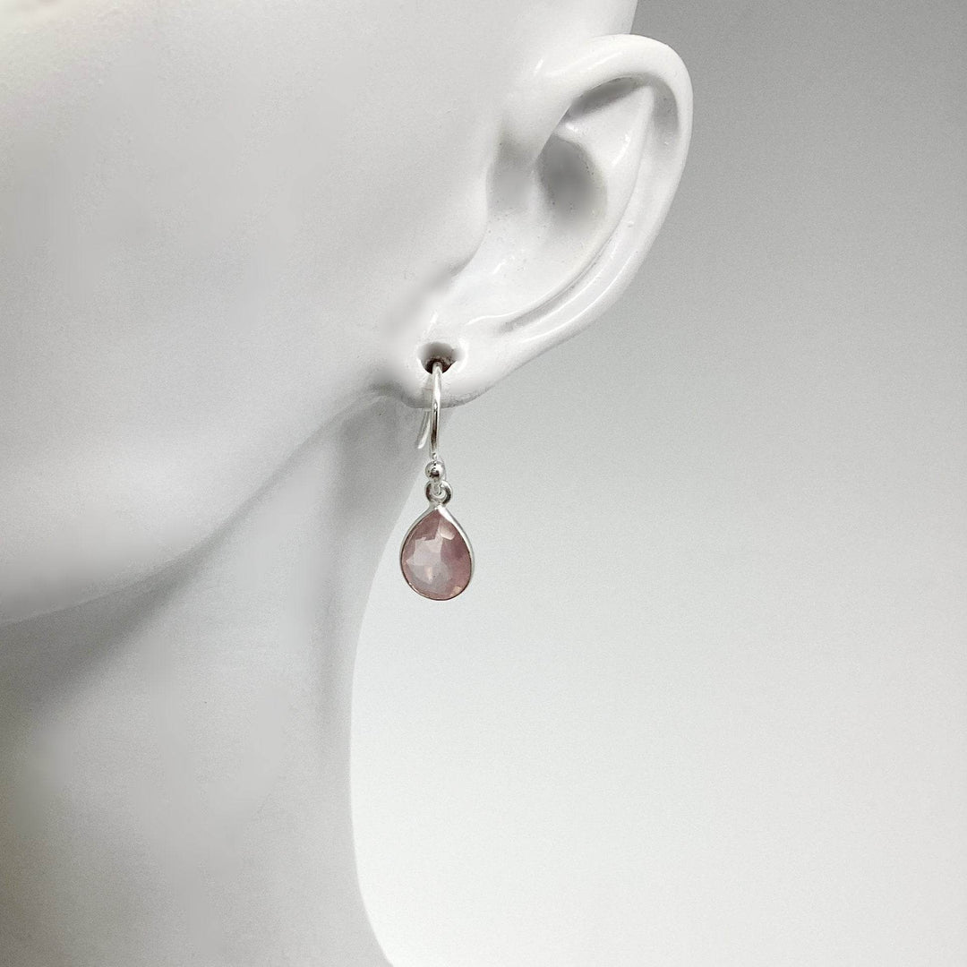 Rose Quartz Dangle Earrings - Rocks and Gems Canada
