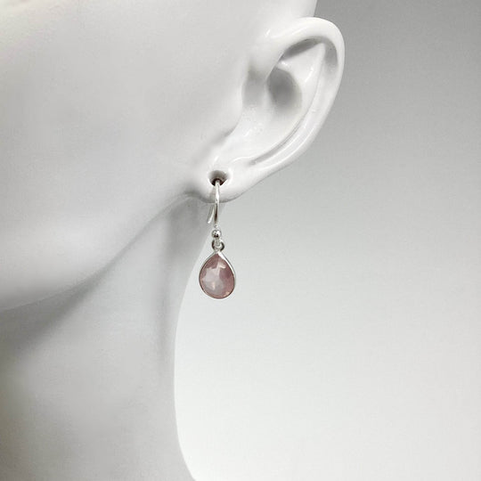 Rose Quartz Dangle Earrings - Rocks and Gems Canada