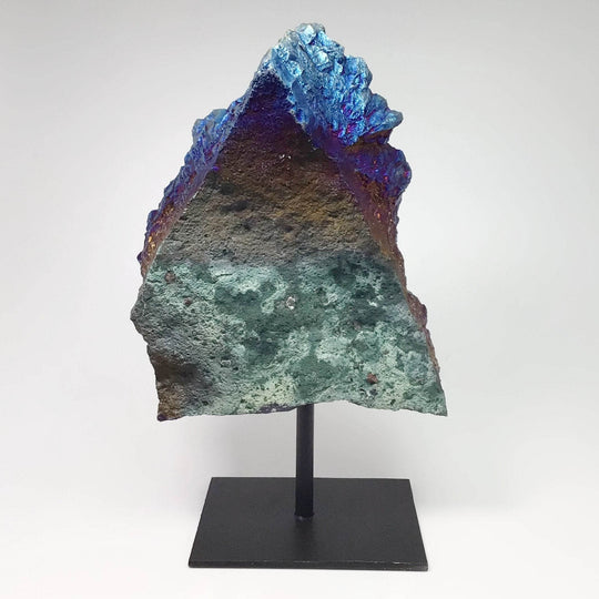 Rainbow Amethyst Druze Cluster On Stand - Rocks and Gems Canada