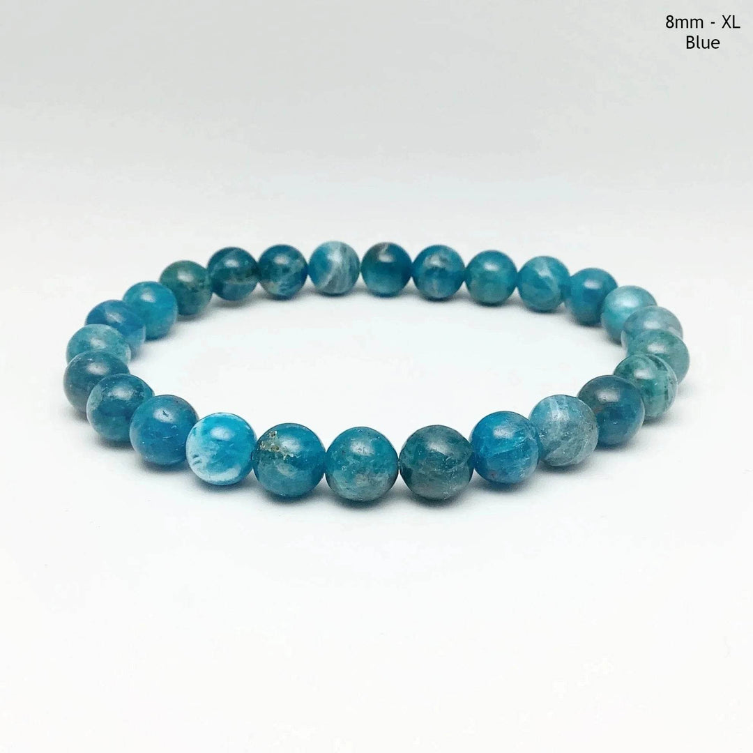 Blue Apatite Beaded Bracelet - Rocks and Gems Canada