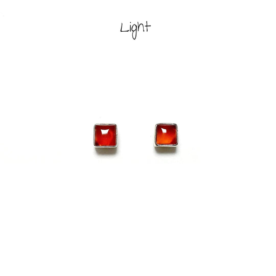 Carnelian Agate Stud Earrings - Rocks and Gems Canada