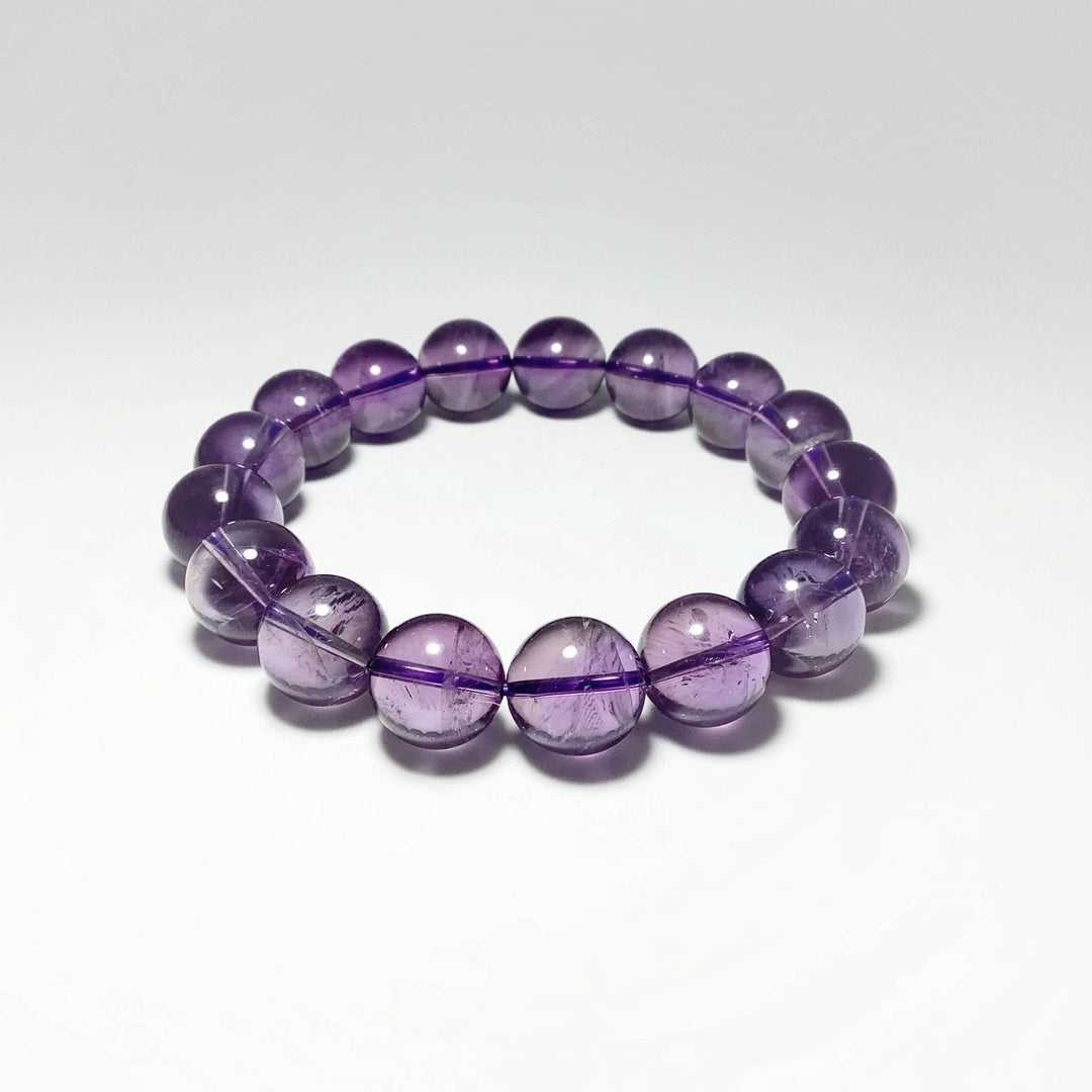Amethyst Beaded Bracelet - High Quality - Rocks and Gems Canada