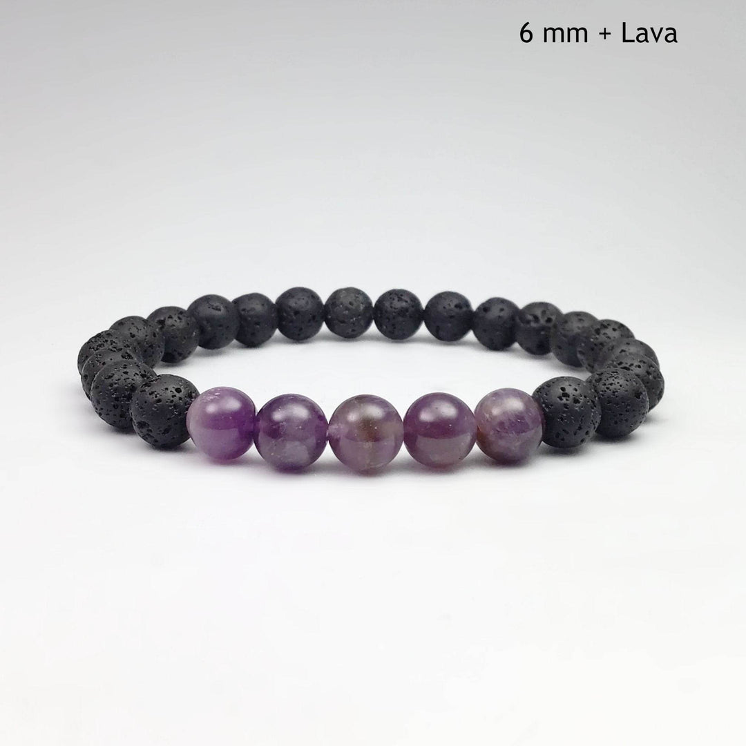 Amethyst Beaded Bracelet - Rocks and Gems Canada