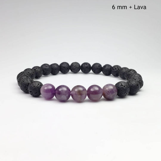 Amethyst Beaded Bracelet - Rocks and Gems Canada