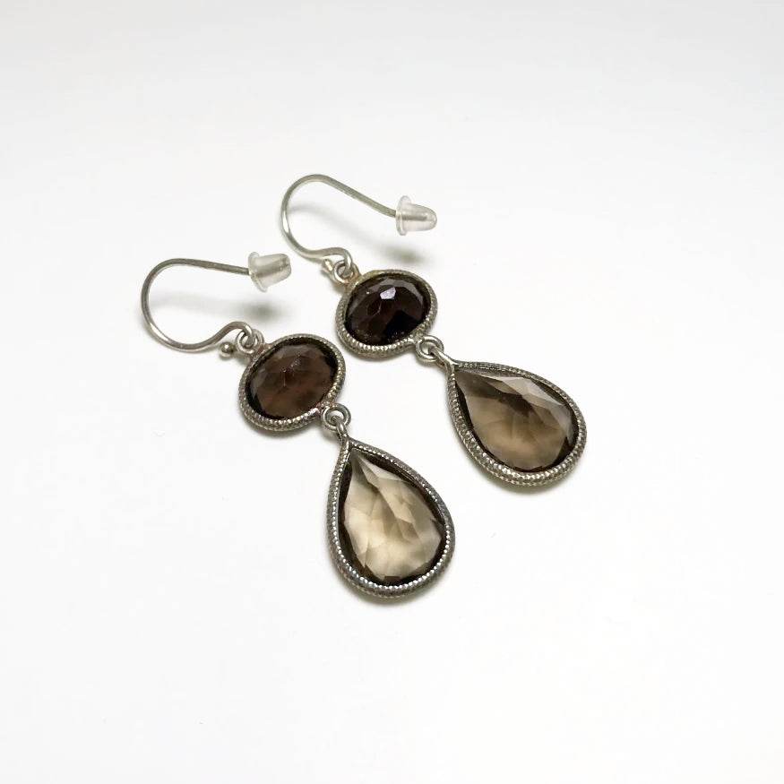 Smoky Quartz Dangle Earrings - Rocks and Gems Canada