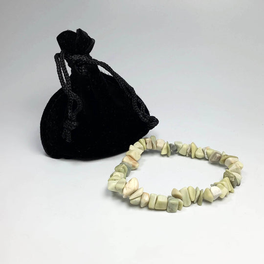 Butter Jade Chip Beaded Bracelet - Rocks and Gems Canada