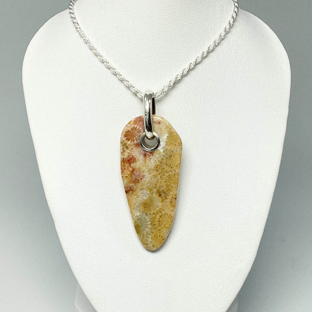Fossilized Coral Pendant - Rocks and Gems Canada