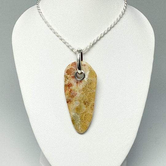 Fossilized Coral Pendant - Rocks and Gems Canada