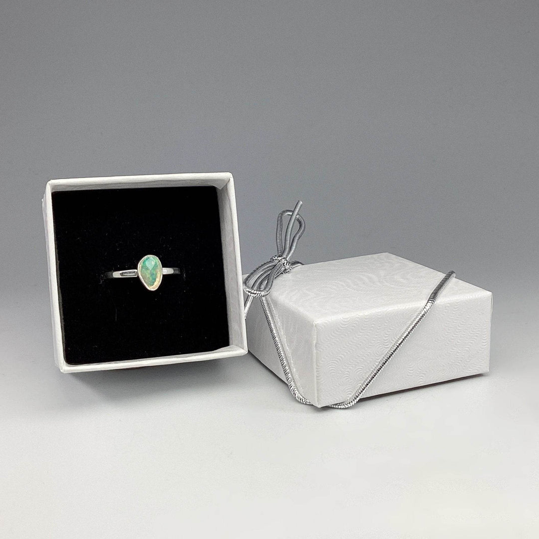 Faceted Ethiopian Fire Opal Ring - Rocks and Gems Canada