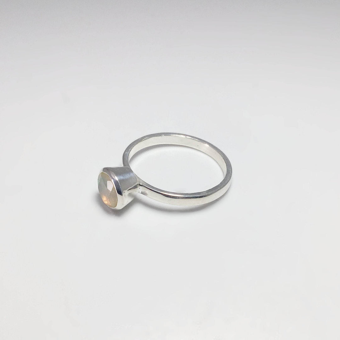 Faceted Ethiopian Fire Opal Ring - Rocks and Gems Canada