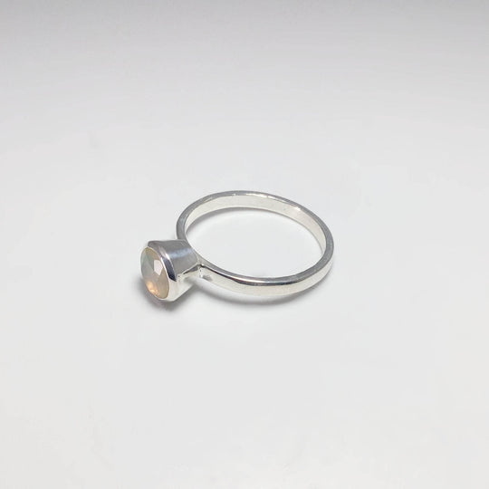 Faceted Ethiopian Fire Opal Ring - Rocks and Gems Canada