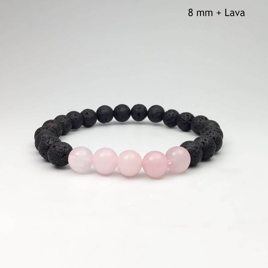 Rose Quartz Beaded Bracelet - Rocks and Gems Canada