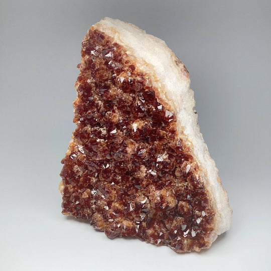 Dark Citrine Druze Cluster Stand Up - Rocks and Gems Canada