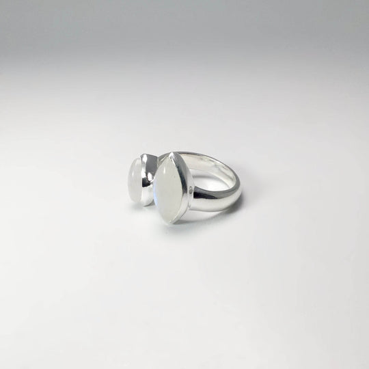 Rainbow Moonstone Ring - Rocks and Gems Canada