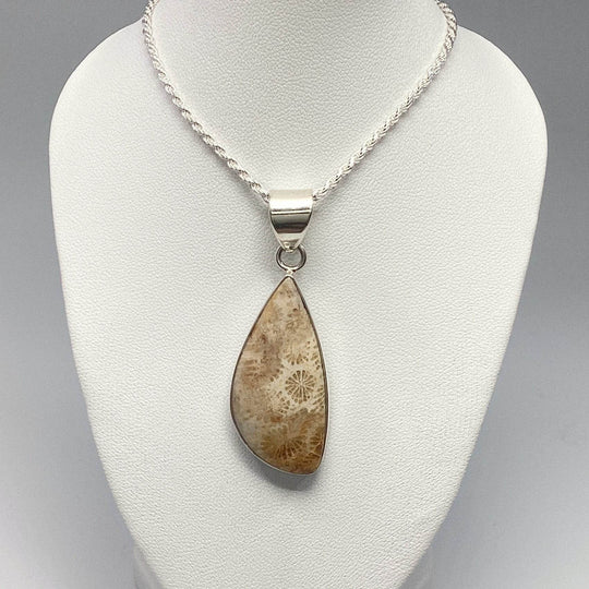 Fossilized Coral Pendant - Rocks and Gems Canada