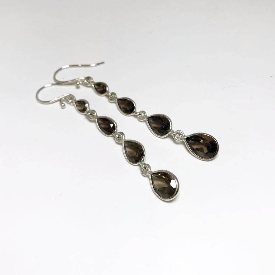Smoky Quartz Dangle Earrings - Rocks and Gems Canada
