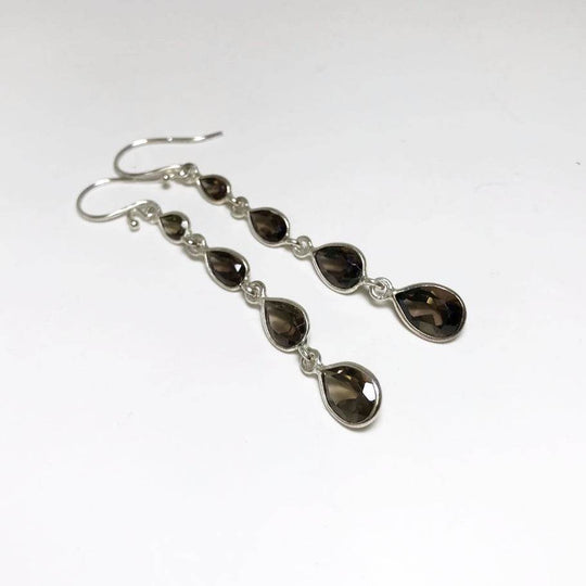 Smoky Quartz Dangle Earrings - Rocks and Gems Canada