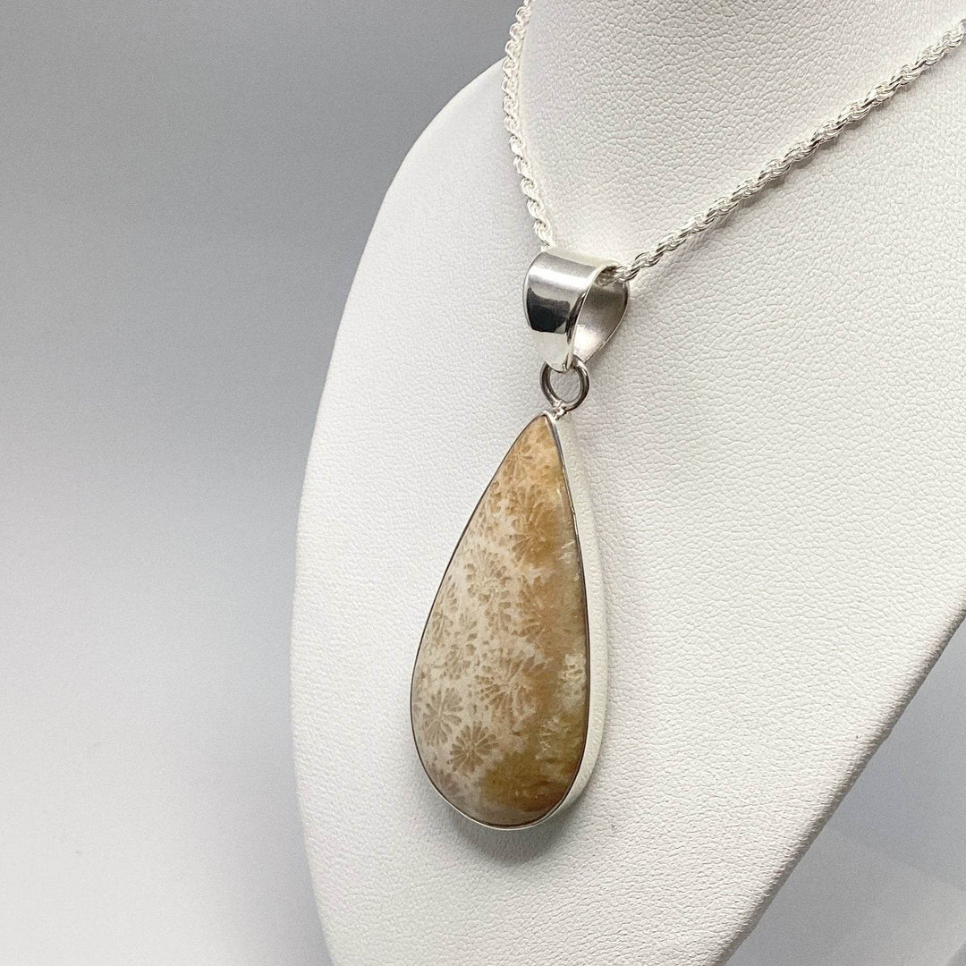 Fossilized Coral Pendant - Rocks and Gems Canada