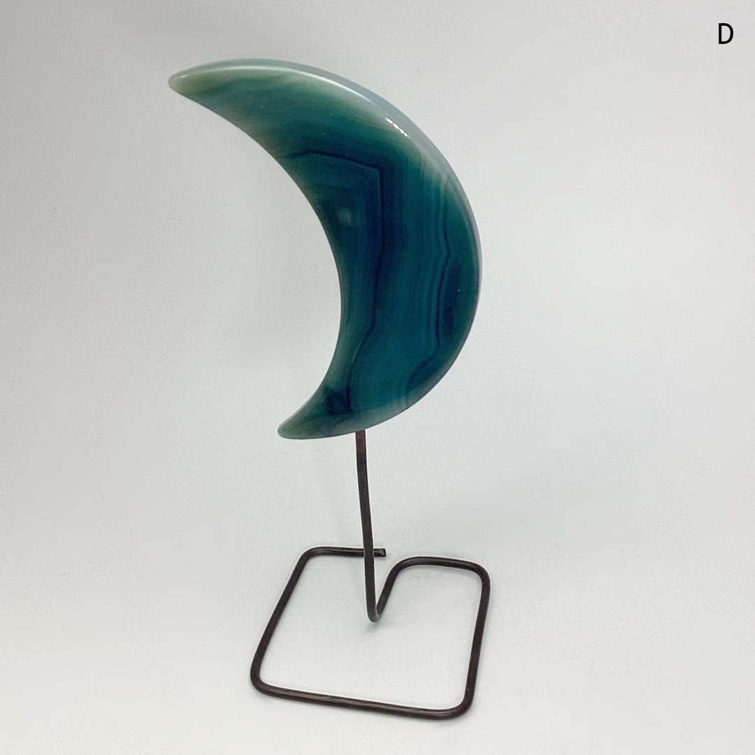 Agate Moon on Stand - Rocks and Gems Canada
