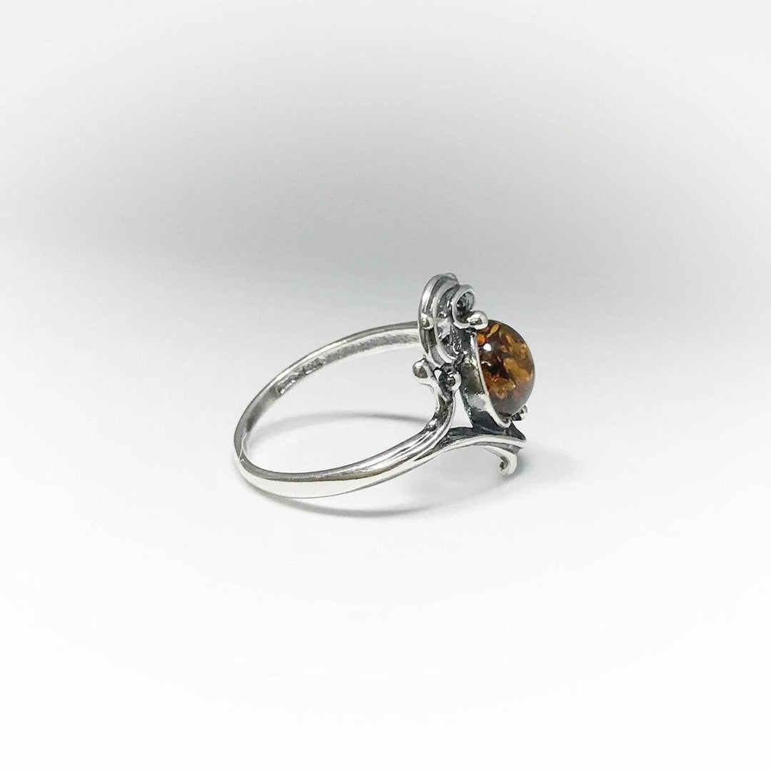 Cognac Amber Ring - Rocks and Gems Canada